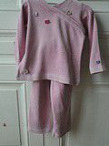 Pyjama en velours rose - Petit Bateau - 4 ans