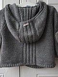 Gilet gris à capuche en laine mérinos - Jacadi - 18 mois