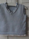 Pull sans manches bleu ciel - 2 ans