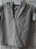 Tee shirt beige à capuche - Obaïbi - 23 mois