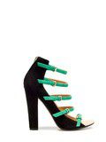 Sandales noir et vert Zara