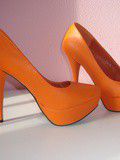 Plateforme shoes orange flashy p.37