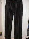 Pantalon t.40 Noir à petites rayures