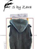 Gilet sans manche grosse maille zara- vendu