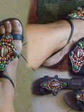 Sandales plates fantaisies neuves