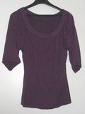 Haut manches 3/4 violet taille 38