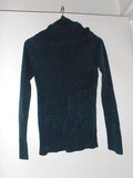 Pull Camaïeu col roulé turquoise taille 36 38