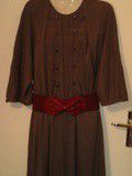 Robe vintage marron clair/taupe t.38