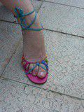 Sandales fils multicolores - pointure 38