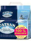 Litière pour chat catsan 100 % remboursee