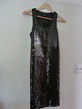 Superbe robe / tunique Tout en sequins noir Neuve