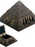 Egyptian Small Bronze Pyramid Trinket Box Egypt Jewelry Container