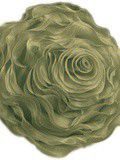 Hayley Rose Chiffon Decorative Throw Pillow - 16 Inch Round - Sage Green