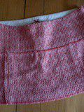 Mini jupe tweed rose Abercrombie 34% rayon,