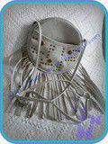 Joli sac à main / bandoulière gris à franges  ☞  8€ fpc