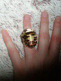 Bague réglable léopard