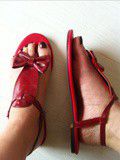 Sandales corail à noeud – Fashion Union